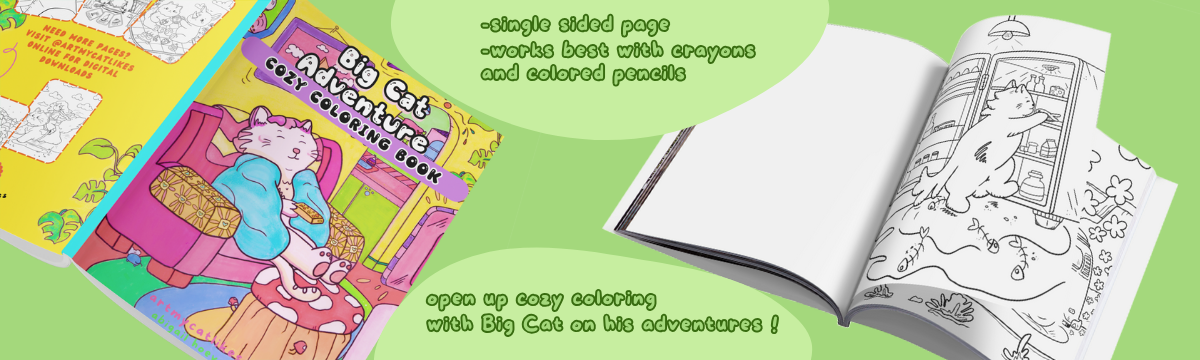 Big Cat Adventure | Cozy Coloring Book