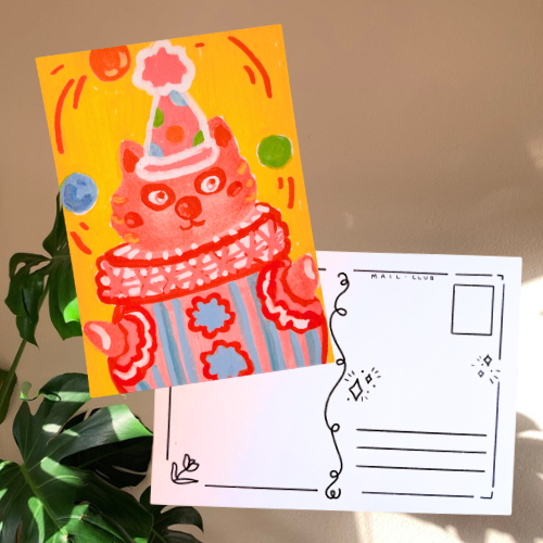 "Clown Cat" Juggling Cat Circus Art Print