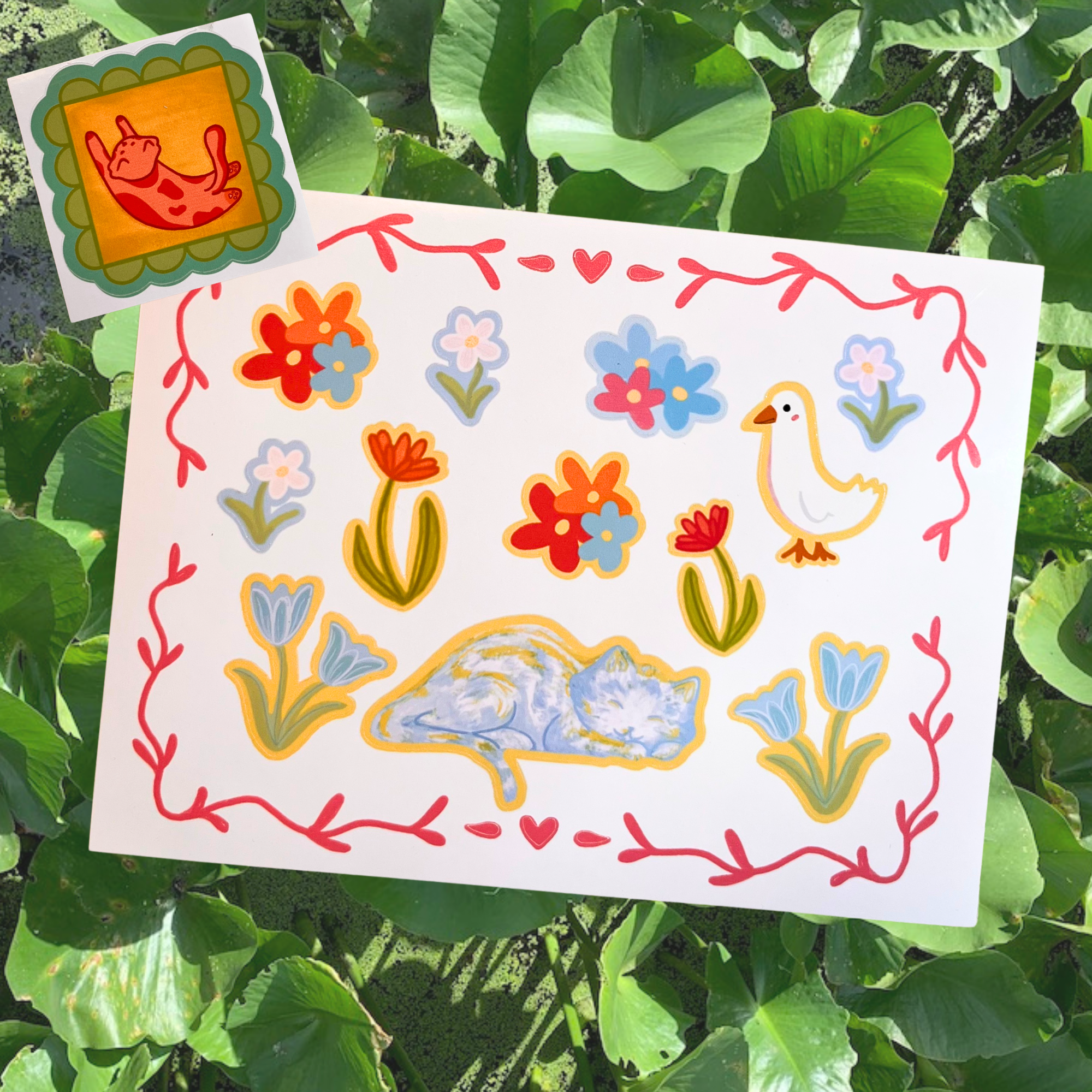 Cats & Birds | April 2026 Sticker Sheet